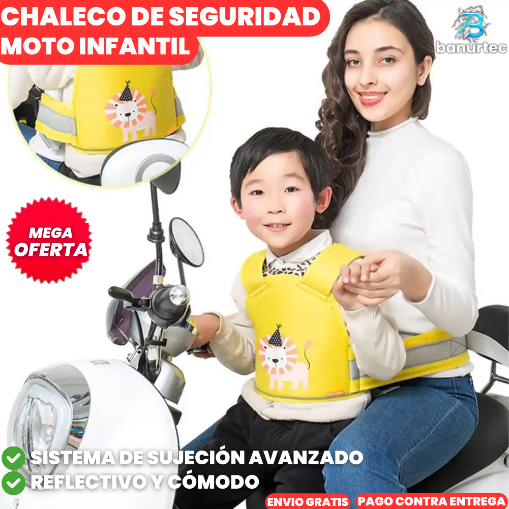 Chaleco De Seguridad Infantil Reflectivo Para Motocicleta