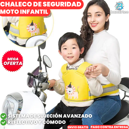 Chaleco De Seguridad Infantil Reflectivo Para Motocicleta
