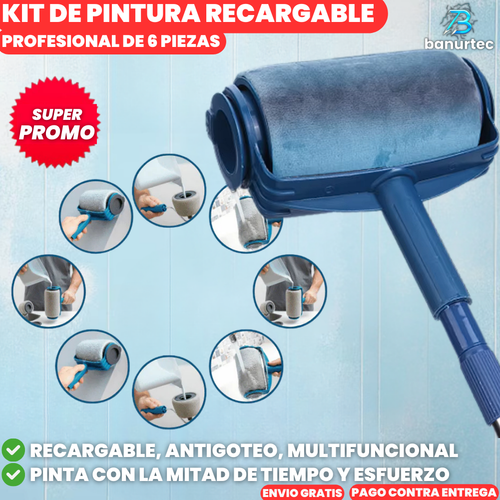 Kit De Pintura Recargable Profesional de 6 piezas