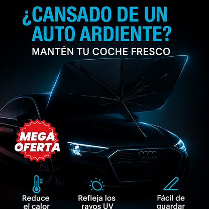 AutoShade™ – Sombrilla Parasol Plegable, Protege tu Carro del Sol Extremo y Mantiene el Interior Fresco