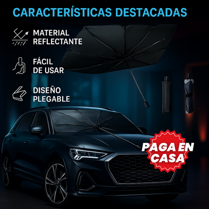AutoShade™ – Sombrilla Parasol Plegable, Protege tu Carro del Sol Extremo y Mantiene el Interior Fresco