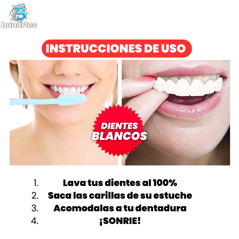 Carillas Dentales Ajustables, Dientes de Cerámica | Snapon Smile™