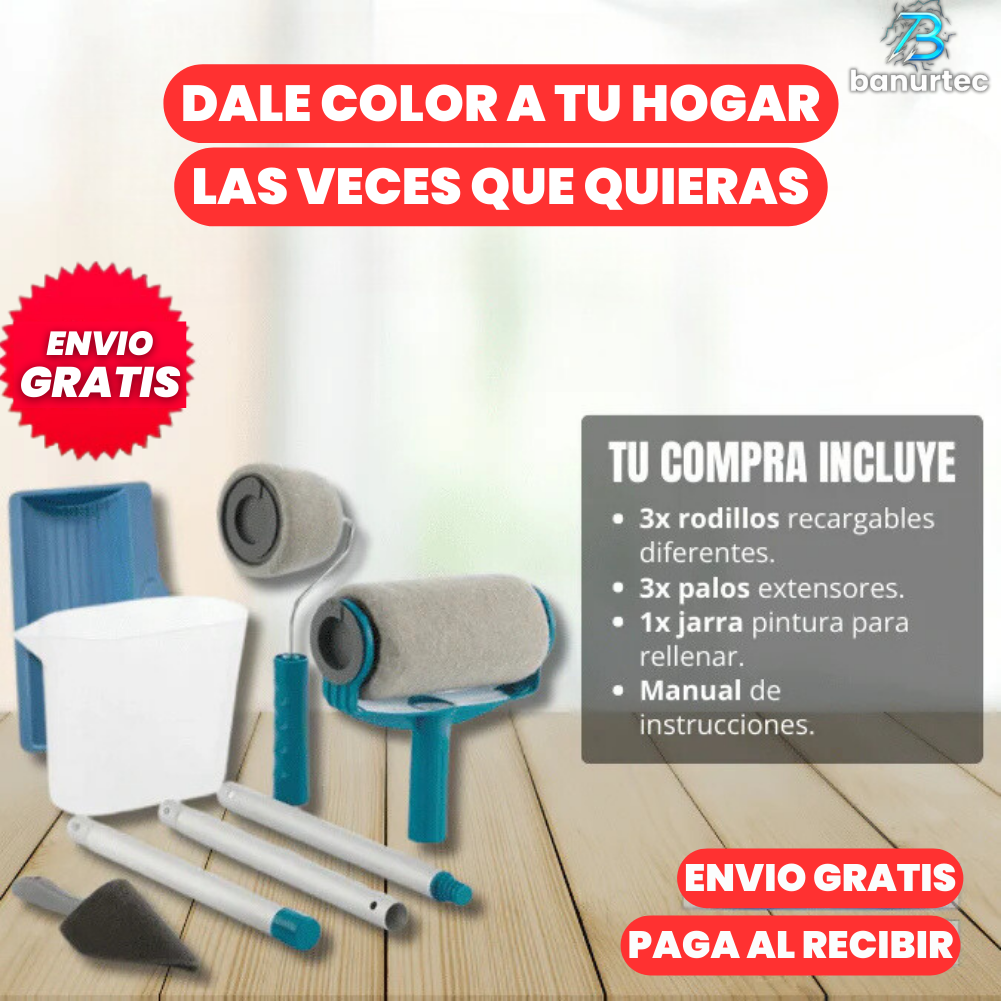 Kit De Pintura Recargable Profesional de 6 piezas