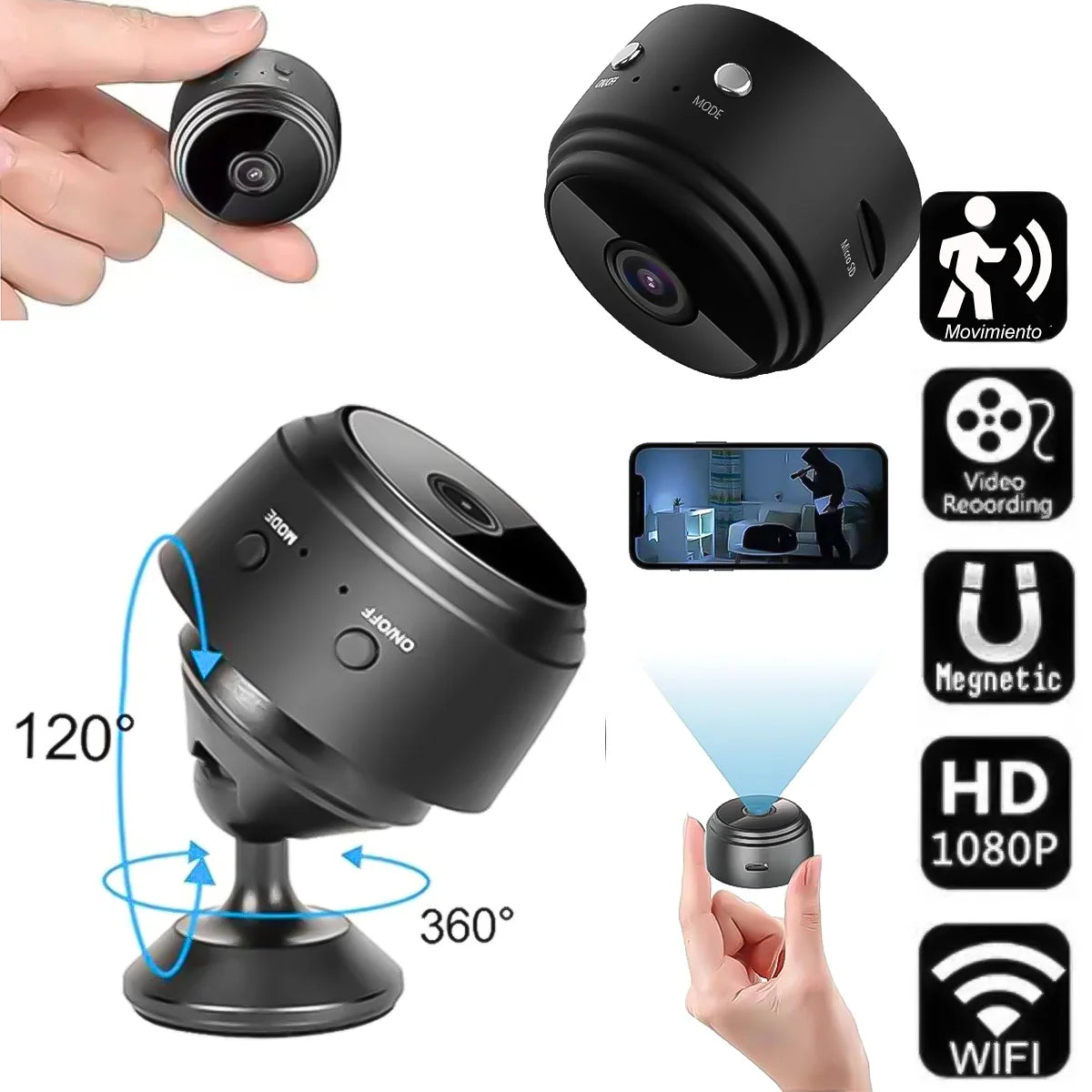 Oferta Especial : Cámara Mini Espía Wifi de seguridad