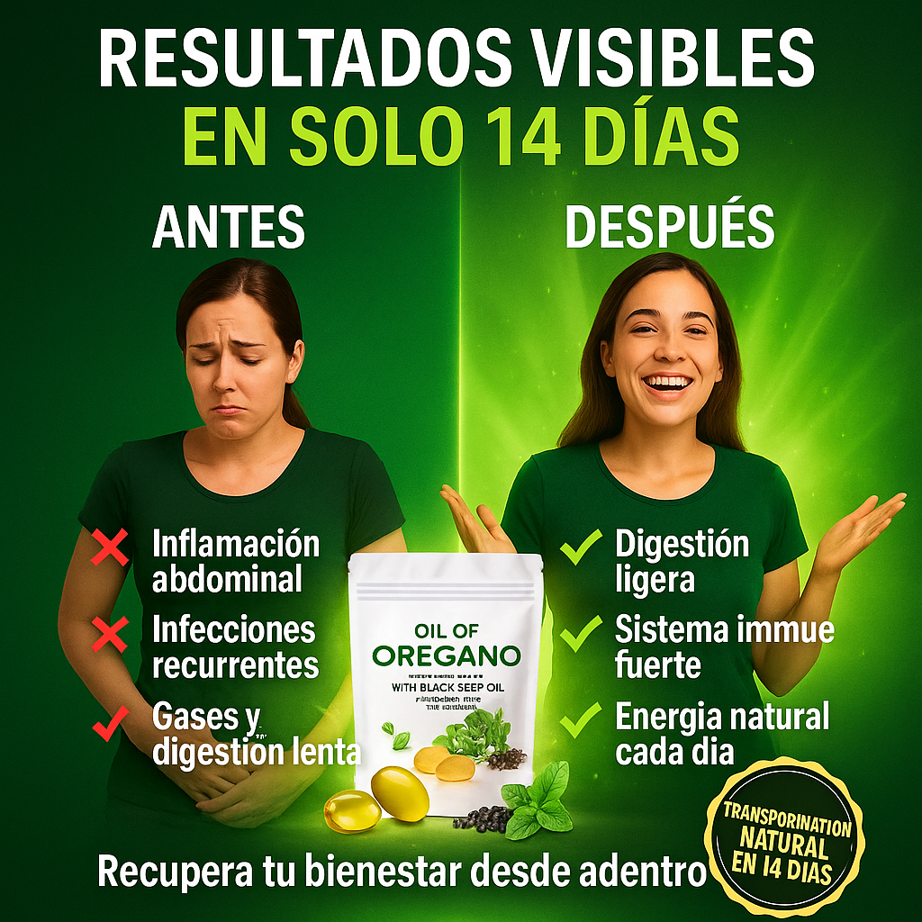 OilOregano™️ – Aceite de Orégano Puro para Defender tu Sistema, Combatir Microbios