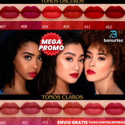 Handaiyan™ Kit X6 Labiales Mate Hidrofobicos Y Duraderos