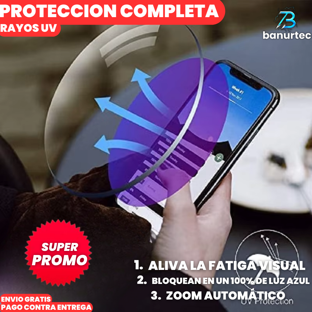 OptiFlex™ | Gafas Bifocales con Zoom Automático y Protección Visual