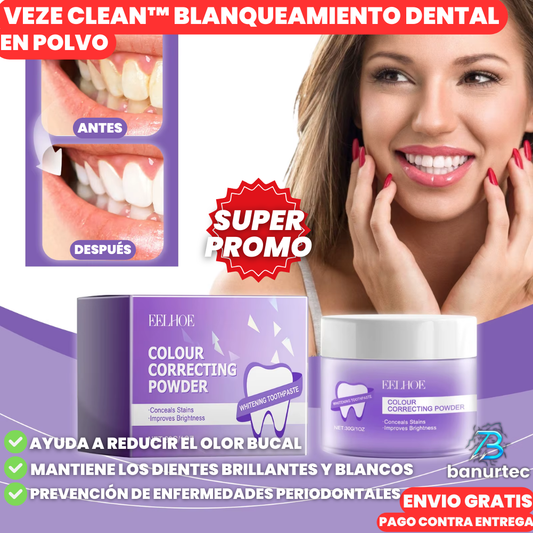 Veze Clean™ Blanqueador Dental y Eliminador De Mal Aliento En Polvo