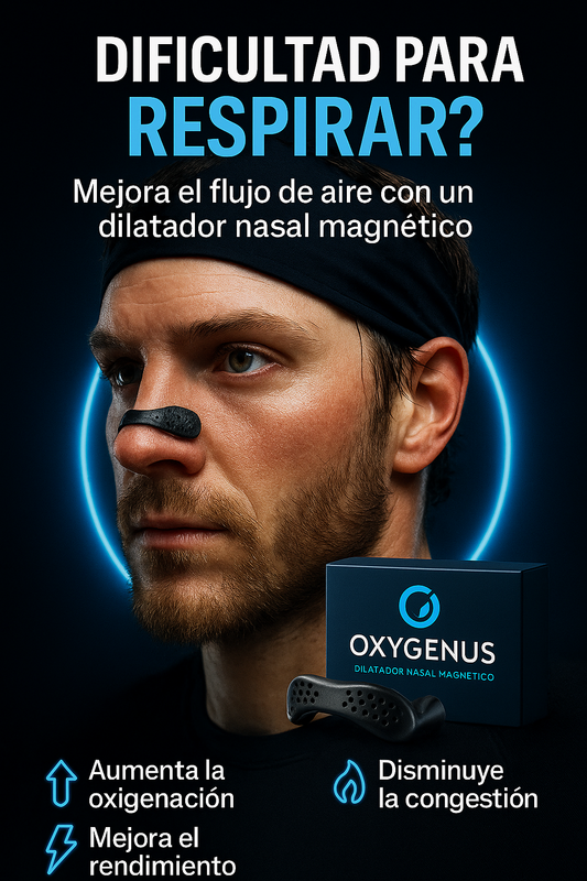 Oxygenus™ – Dilatador Nasal Antirronquidos, Abre tus Vías Respiratorias y Mejora tu Sueño al Instante