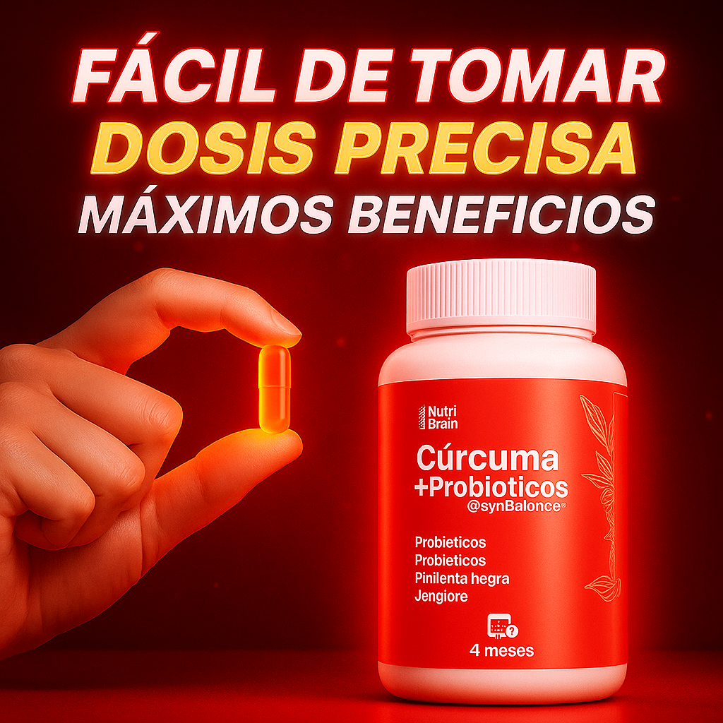 NutriMind™ – Cúrcuma + Probióticos para Mejorar tu Memoria, Reducir la Inflamación y Pensar con Claridad