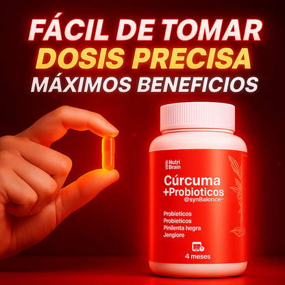 NutriMind™ – Cúrcuma + Probióticos para Mejorar tu Memoria, Reducir la Inflamación y Pensar con Claridad