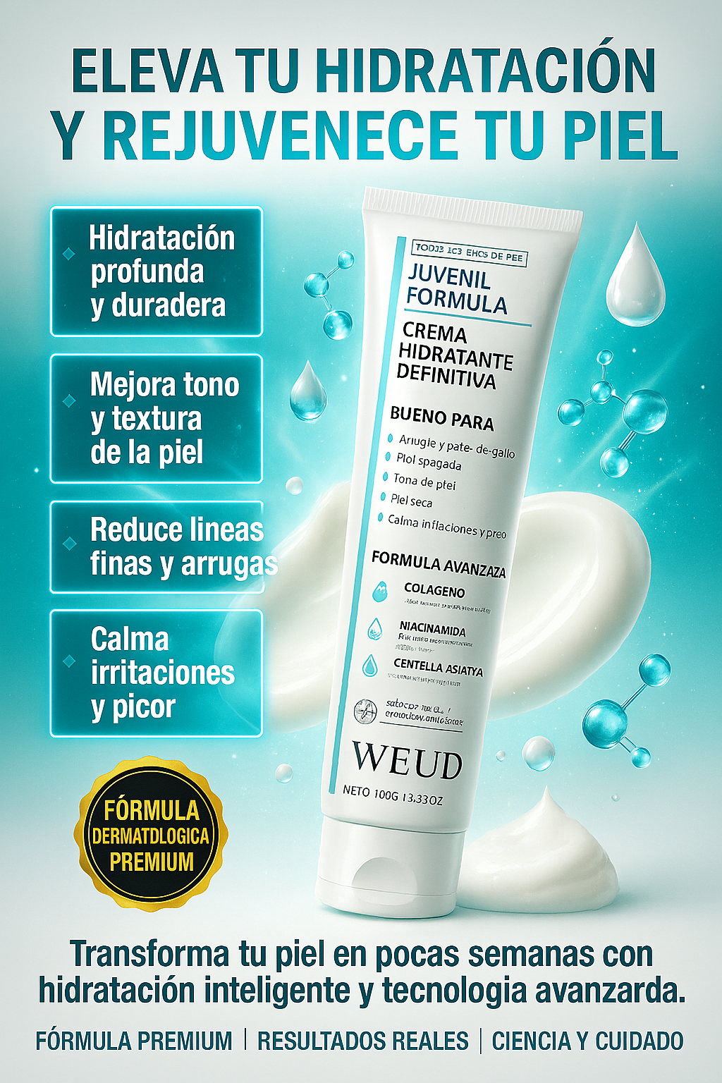 Weud™️ – Crema Rejuvenecedora Intensiva que Restaura Firmeza