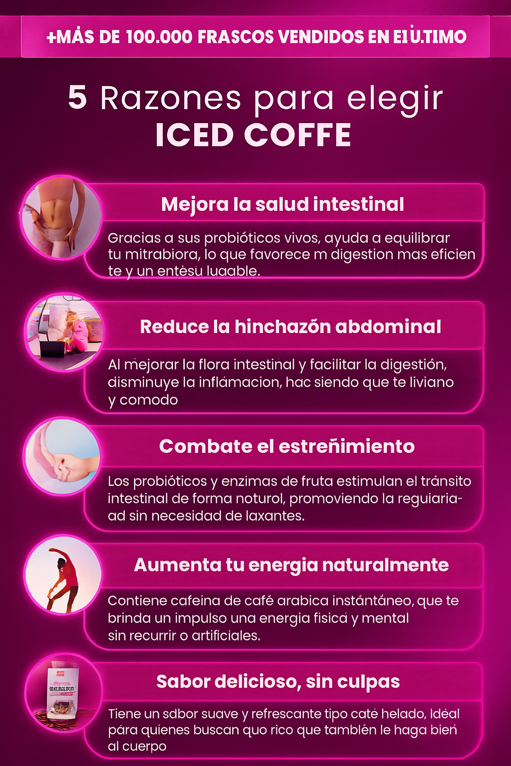 Iced Coffee™ –  con Probióticos, Energía Natural, Abdomen Plano y Digestión sin Esfuerzo