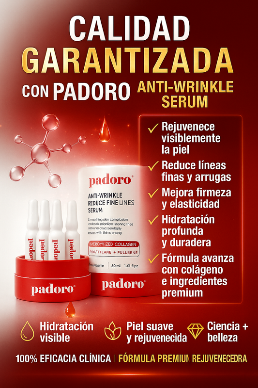 Padoro Suero de vitamina C, antiarrugas, antienvejecimiento