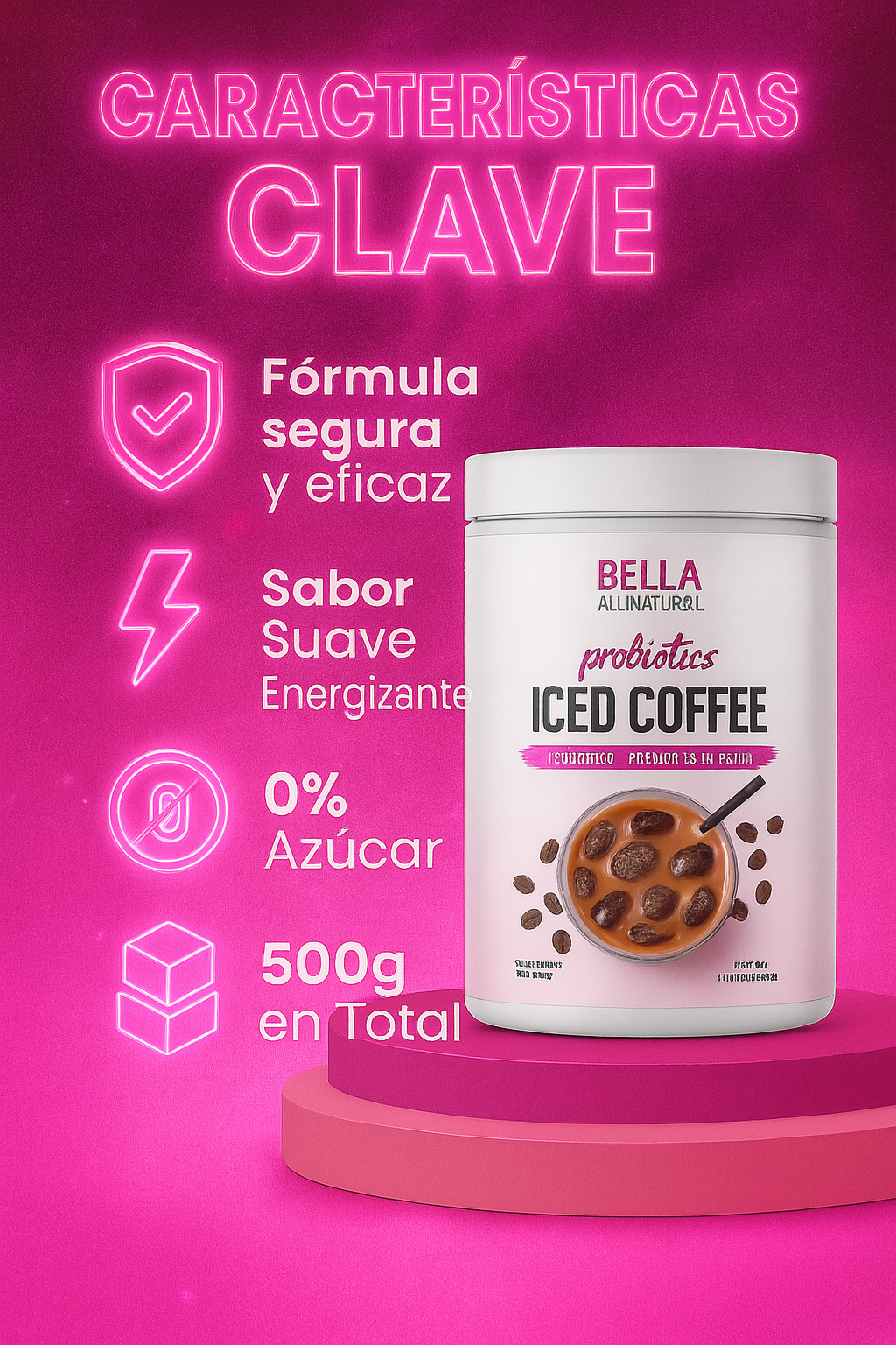 Iced Coffee™ –  con Probióticos, Energía Natural, Abdomen Plano y Digestión sin Esfuerzo