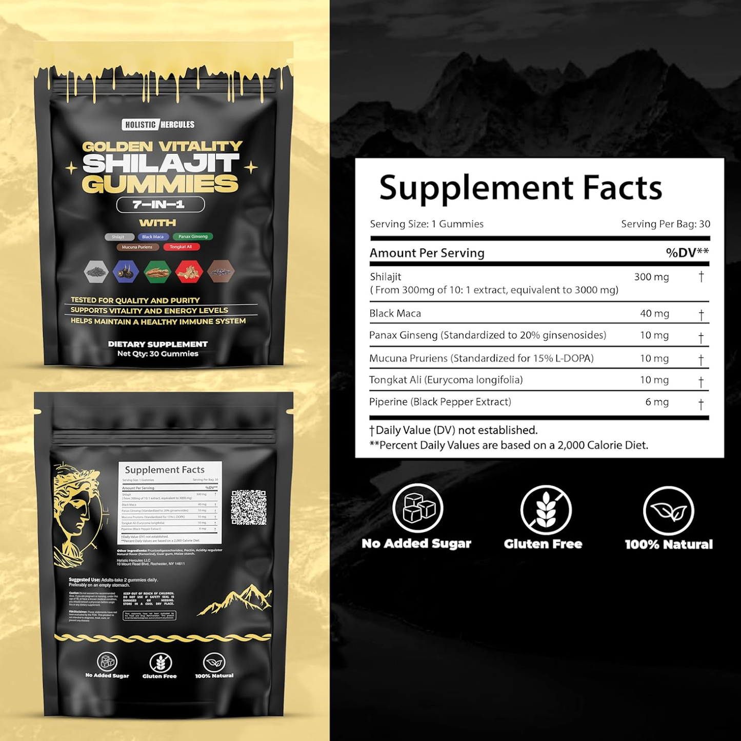 Shilajit™ – Gomitas de Energía Natural, Vitalidad y Rendimiento Físico sin Estimulantes