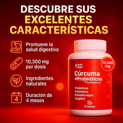 NutriMind™ – Cúrcuma + Probióticos para Mejorar tu Memoria, Reducir la Inflamación y Pensar con Claridad